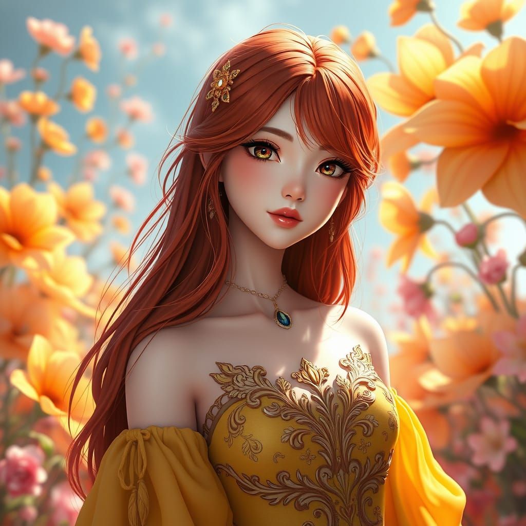 Ethereal Beauty in Vibrant Fantasy