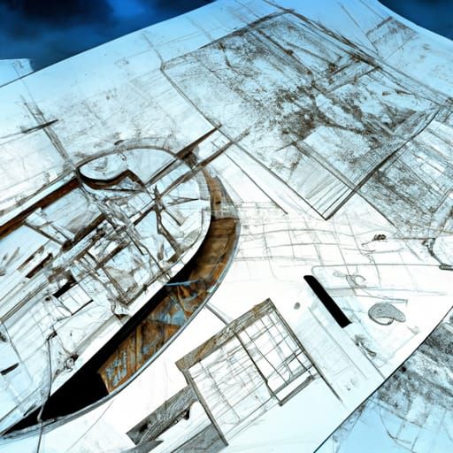 A ship's blueprints