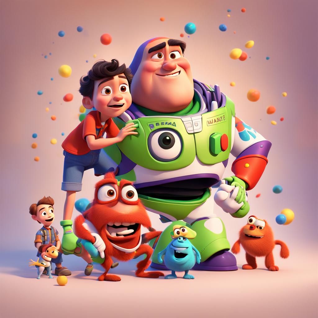 Dad hijo Pixar, Disney, concept art, 3d digital art, Maya 3D...