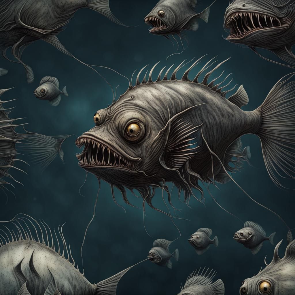 Nightmare fish - AI Generated Artwork - NightCafe Creator