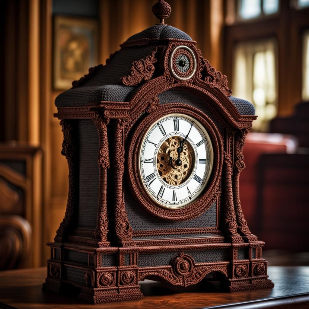 Crochet clock
