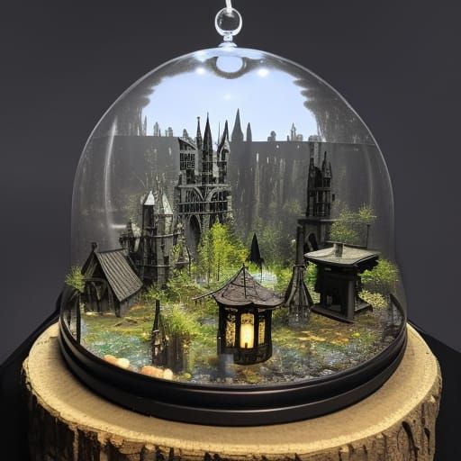 Miniature Medieval Village  by @Night Wisp Studio