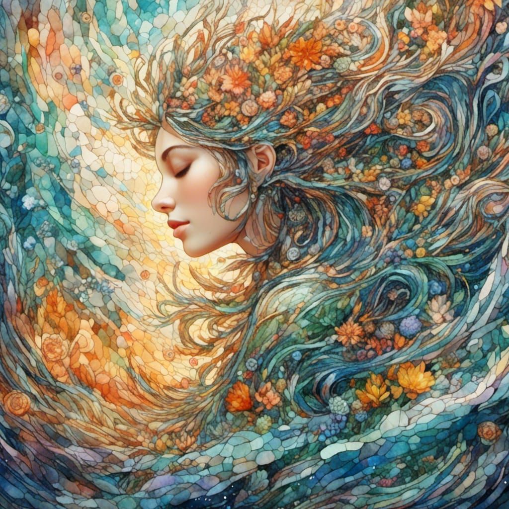 <lora:mosaicify:1.0> life is a beautiful and complex mosaic ...