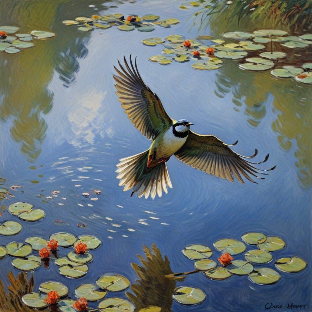 Bird Claude Monet  by @Stud Muffin