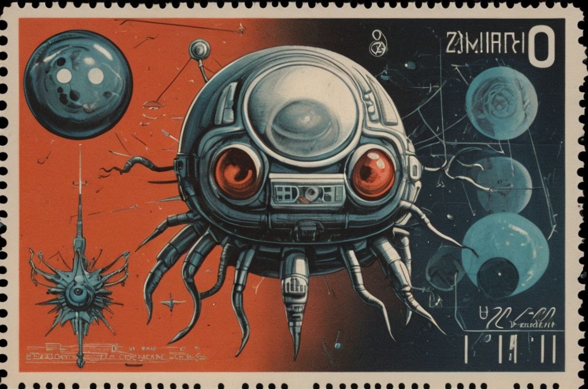 Space Retro Stamps