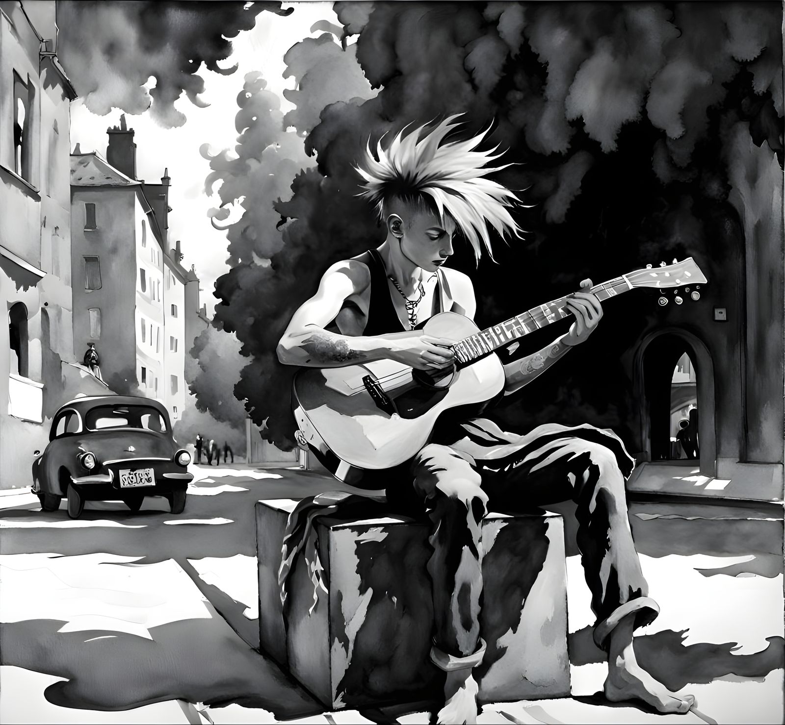 Barefoot Street Musician (2)