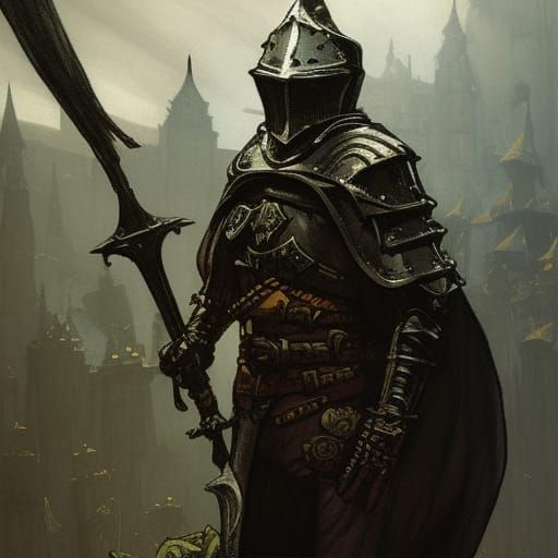 Ominous Knight Guard - AI Generated Artwork - NightCafe Creator