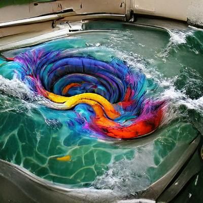 Colorful whirlpool