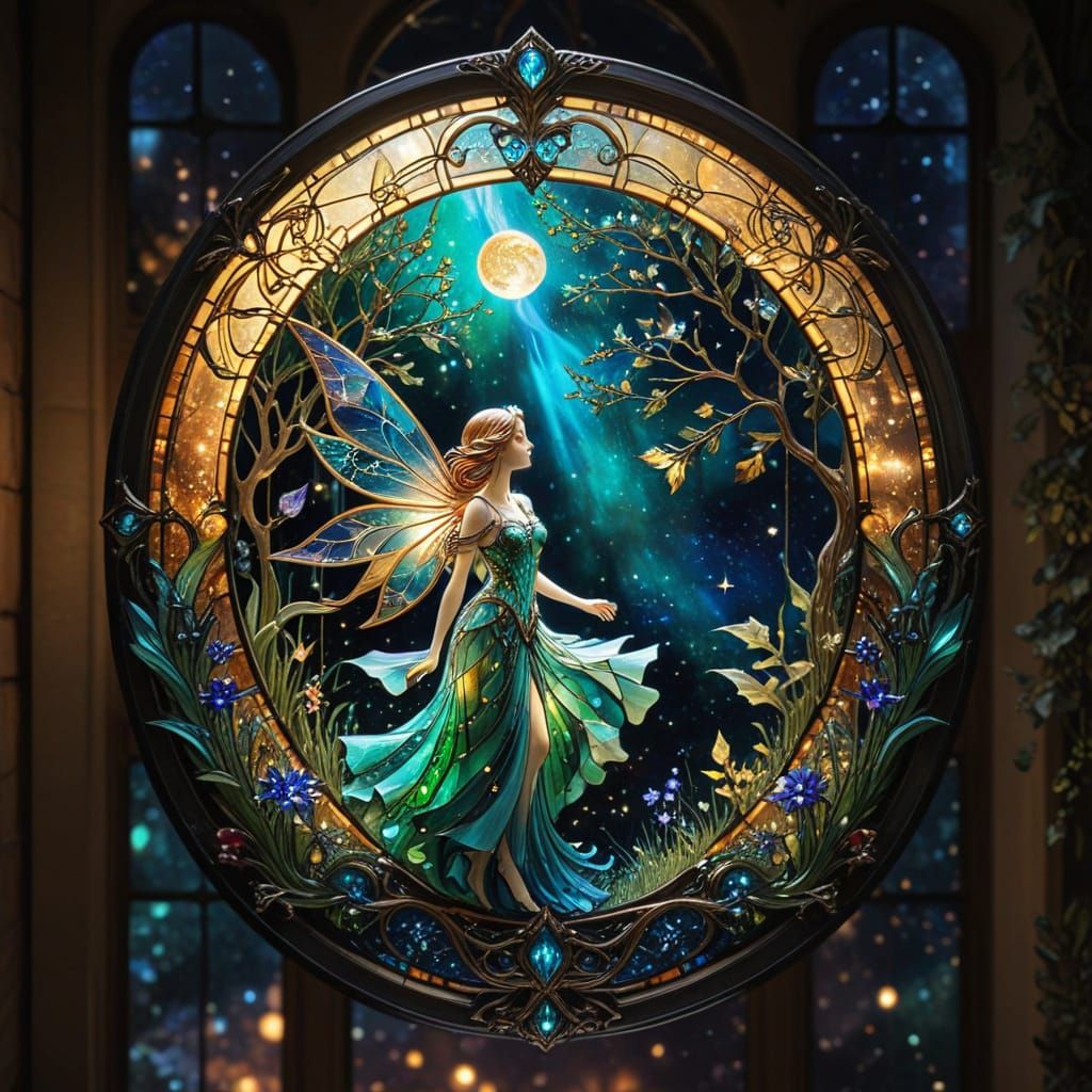 Enchanted fairy lost in a magical forest  by @Debbie Dwarika