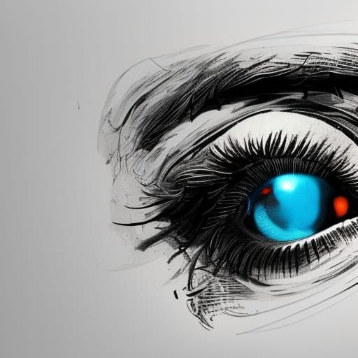 large close-up of an old woman's eye