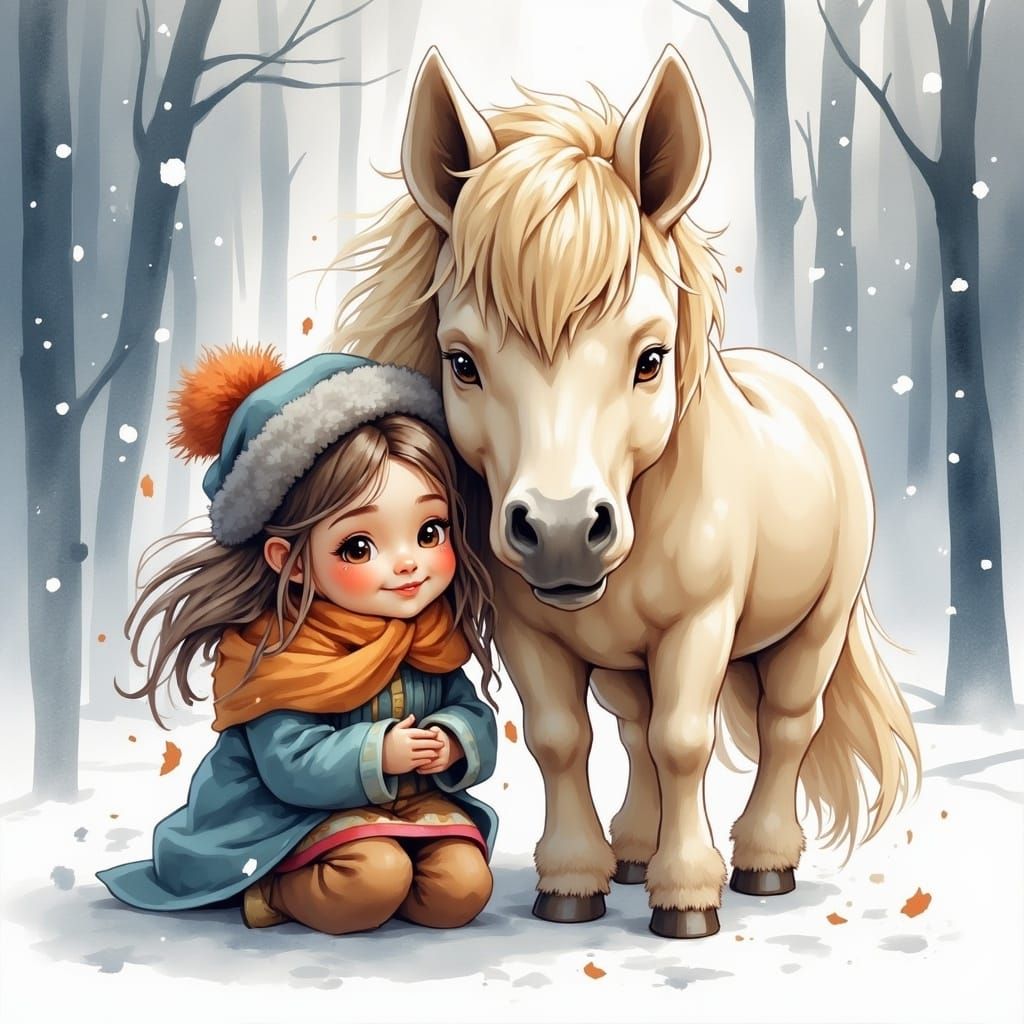 The Love between a little girl and a horse