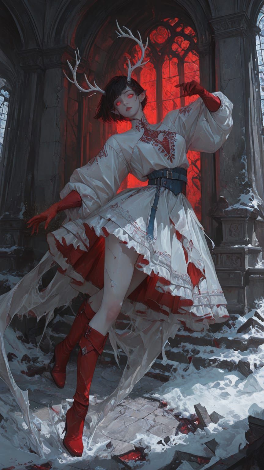 Backdoor is dancing inside an Ancient Temple Ruins