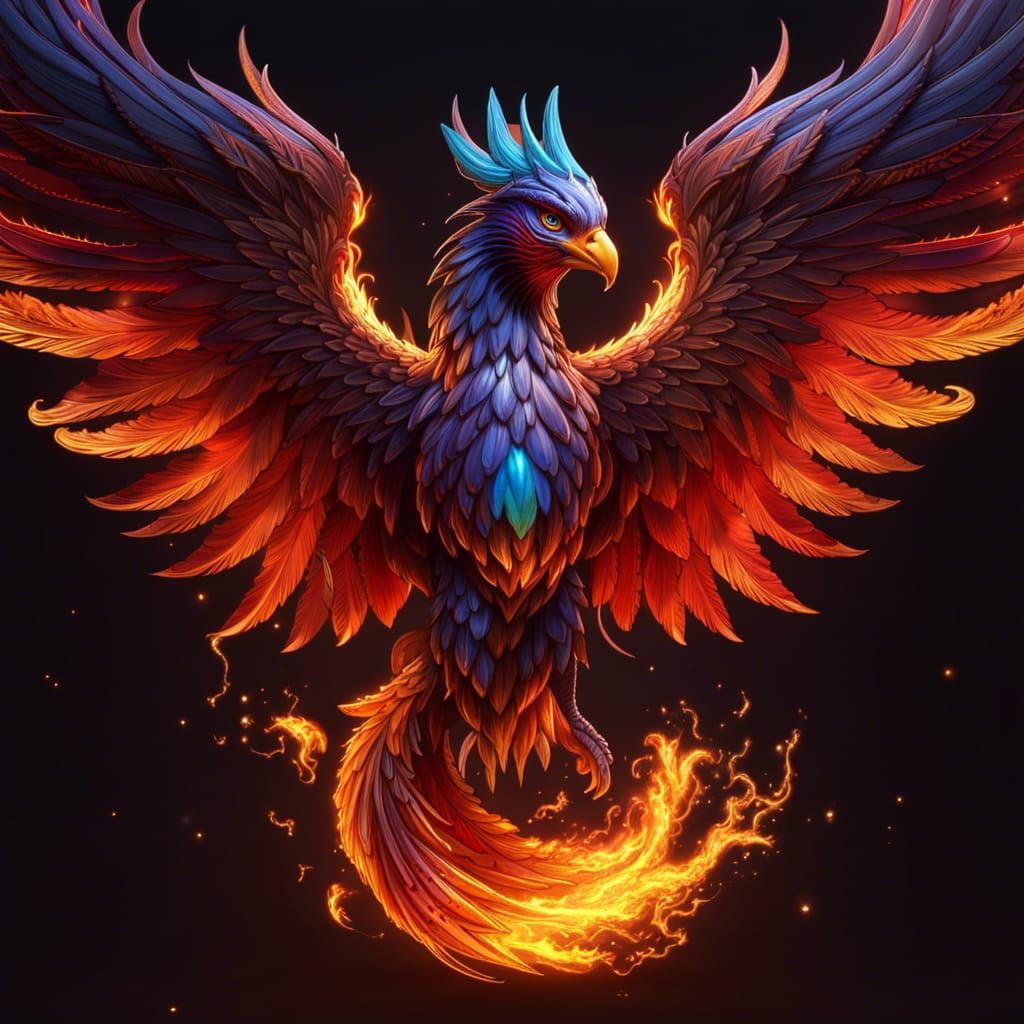 Phoenix flight - AI Generated Artwork - NightCafe Creator