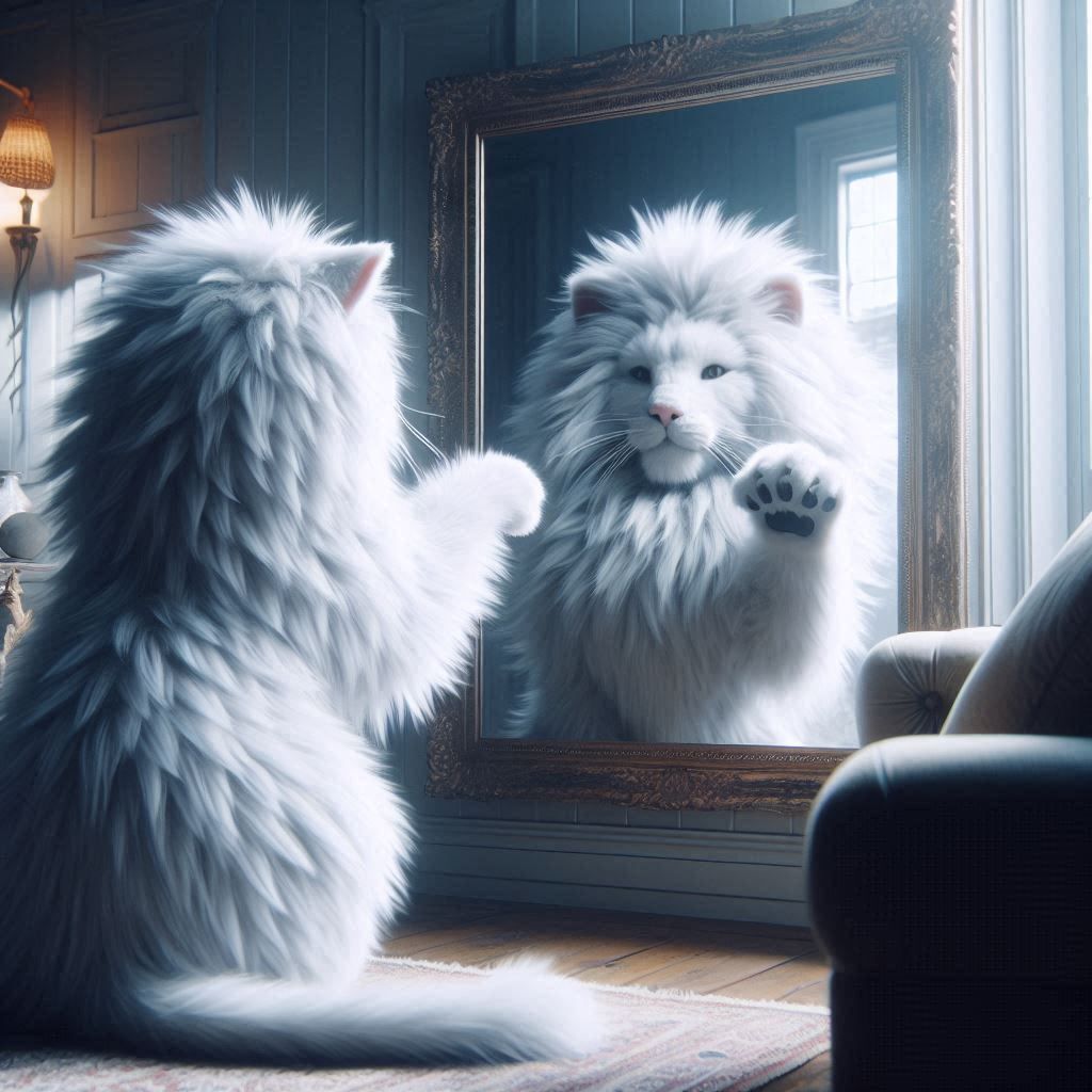 Lion In The Mirror -one