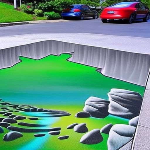 3D Optical Illusion Sidewalk Painting of Holographic 3D 🕳 R...