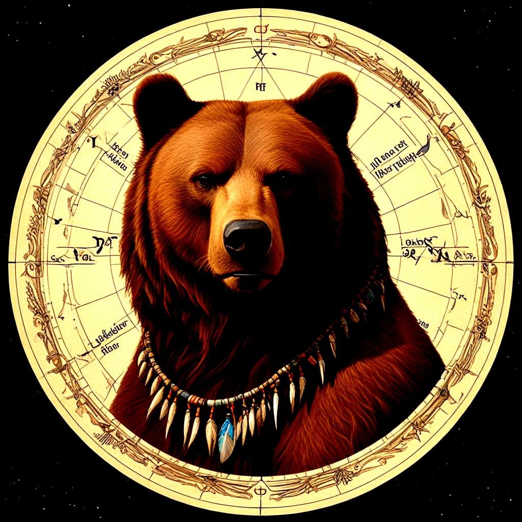 Native American Bear Zodiac Symbol