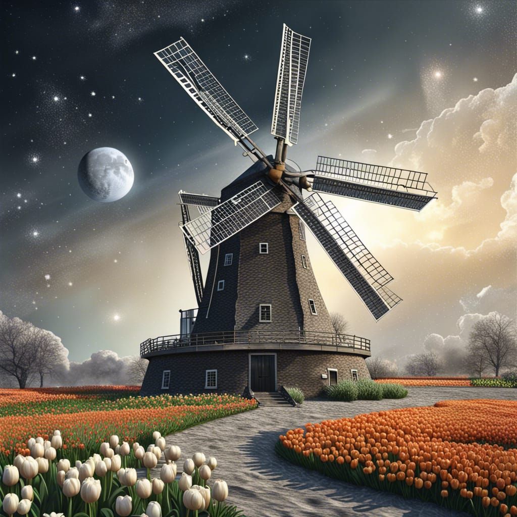 Dutch Stone Windmill  by @Superbear