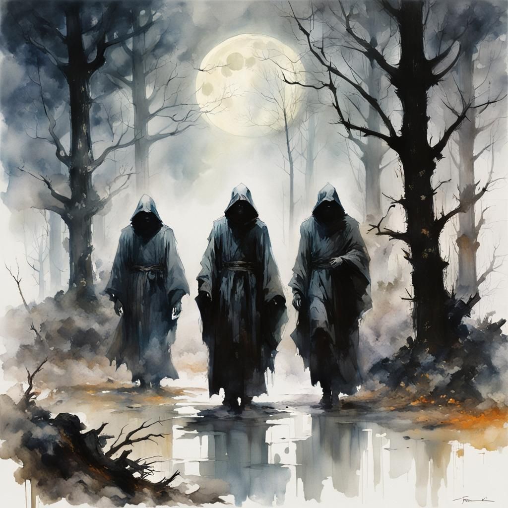 Mysterious Figures Approach  by @Vic Williams