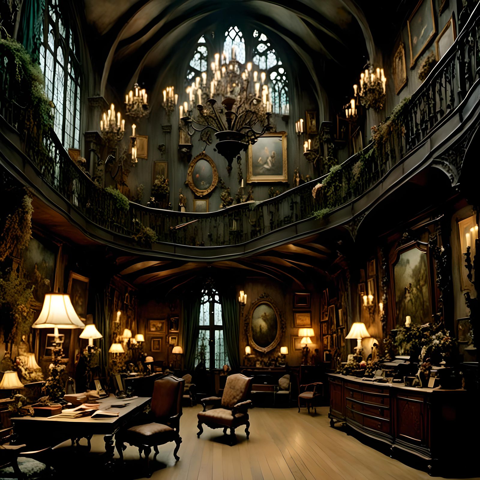 <lora:RackhamBurton1:1.0> room interior, fantasy decorations