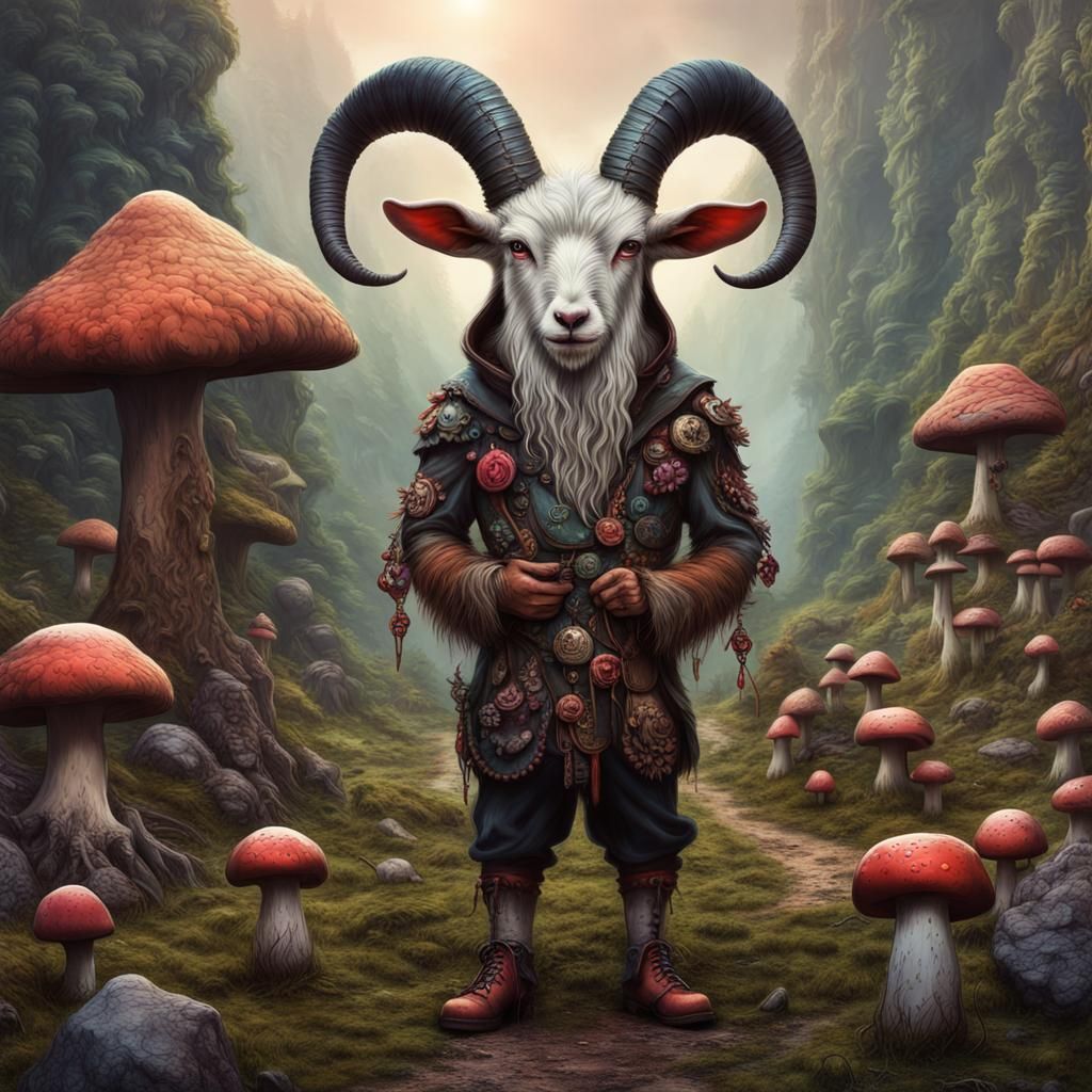 Goat Gnome - AI Generated Artwork - NightCafe Creator