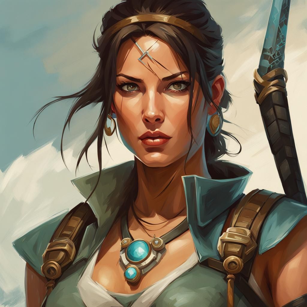 portrait of Lara Croft - AI Generated Artwork - NightCafe Creator