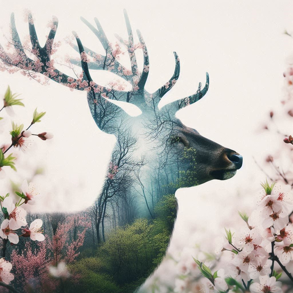 double exposure beautiful fantasy portrait landscape..