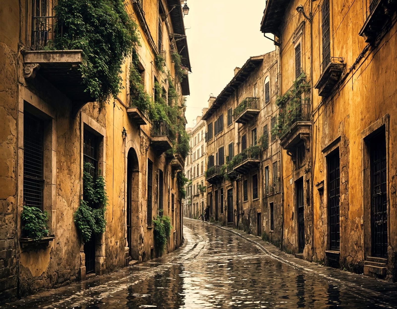 A Quiet Street in Sepia - 8 LIKES  by @denny_b