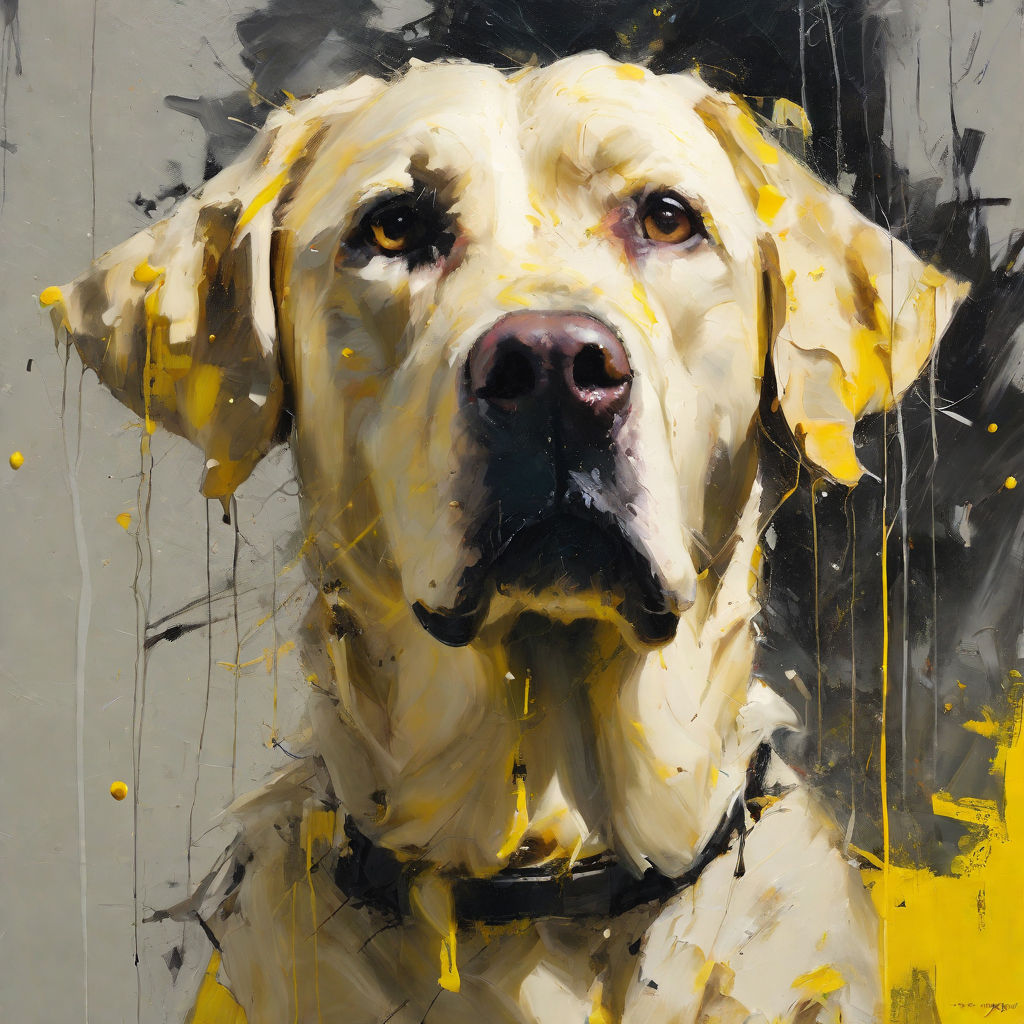Yellow Lab Impasto