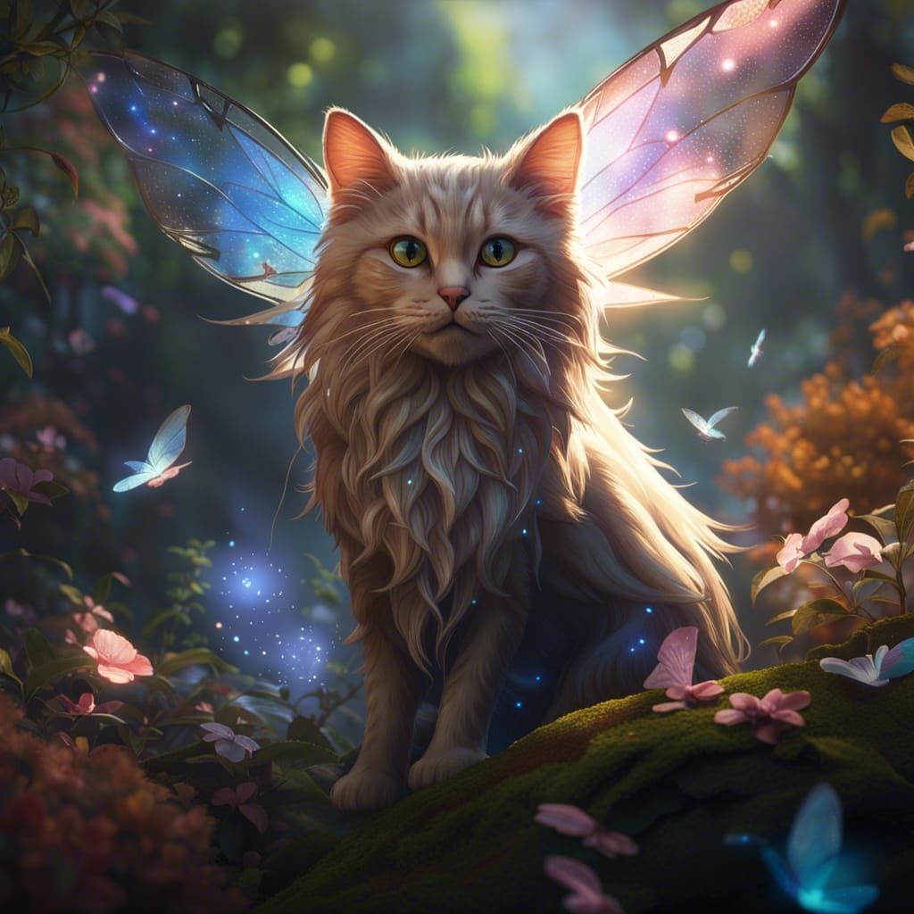 Cat Fairy - Ai Generated Artwork - Nightcafe Creator