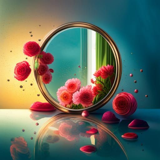 beautiful reflections of flowers  by @eliza bennet