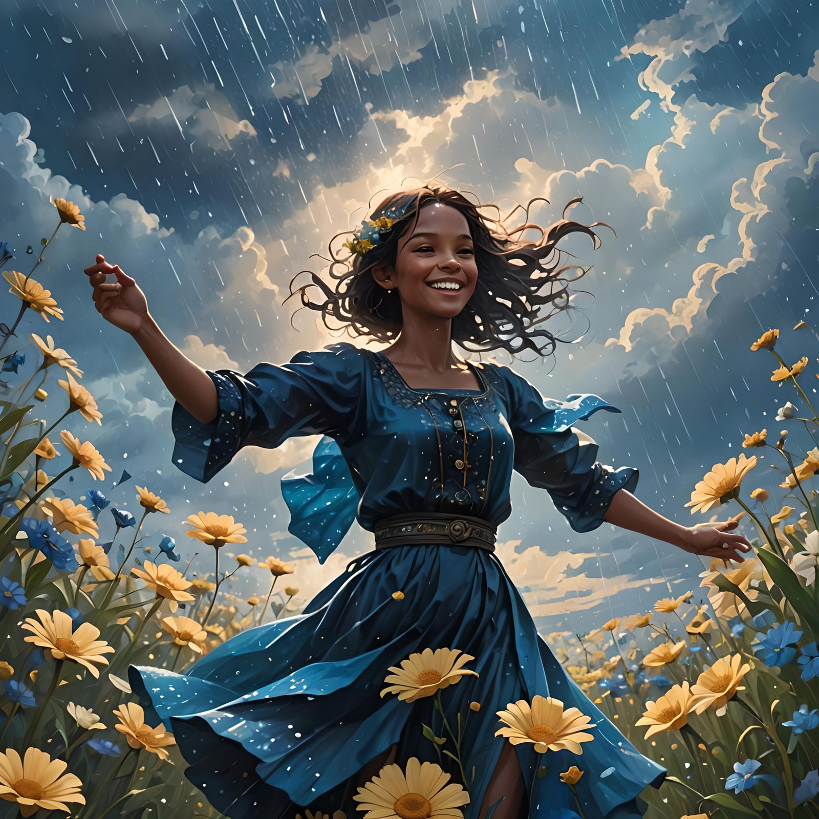 Dancing in the first summer rain  by @Finyan