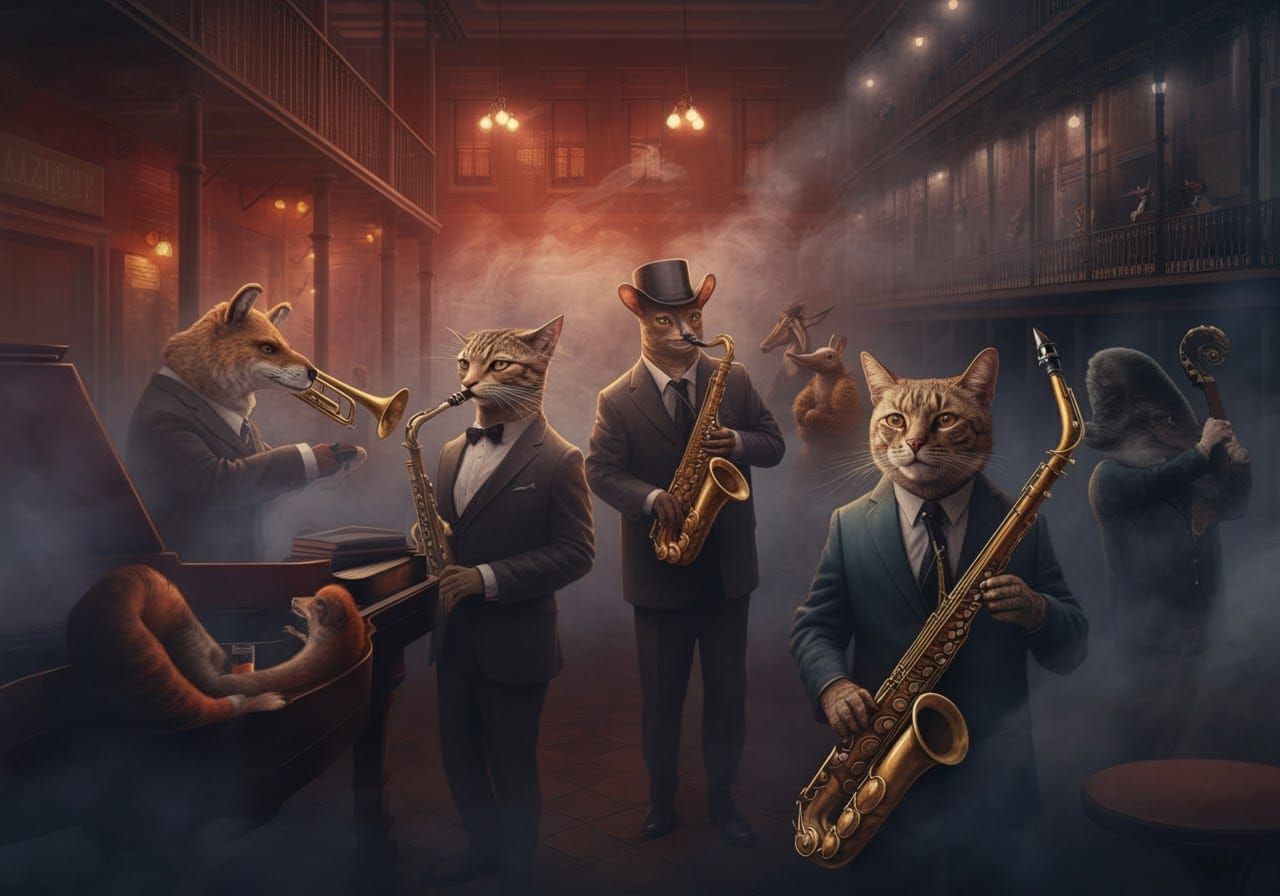 The "Animal" jazz band has a human guest tonight