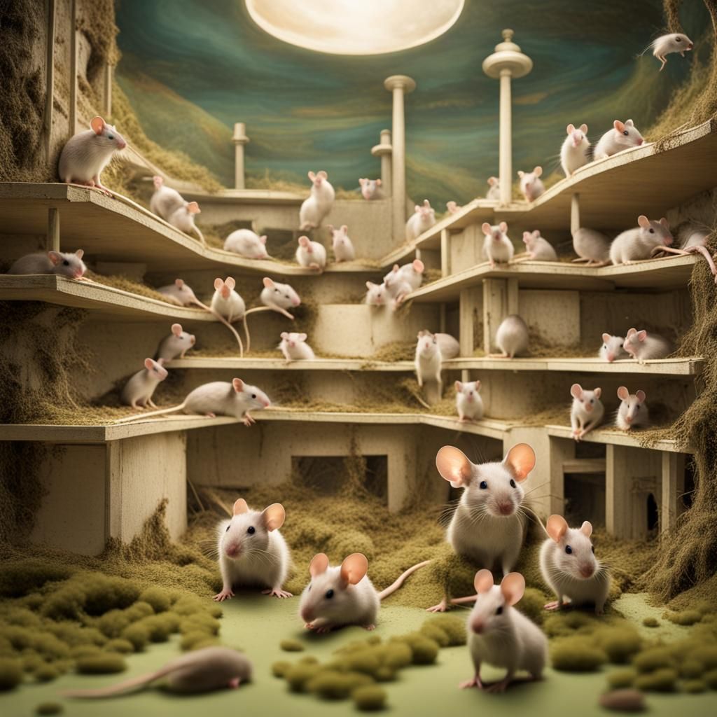 Photograph, Utopian World with mice in it - AI Generated Artwork ...