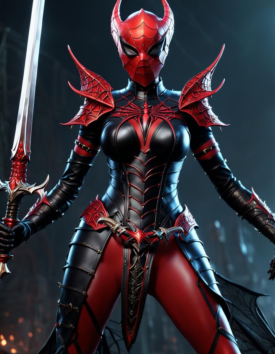 Spider Queen Demon in Fantastical Concept Art