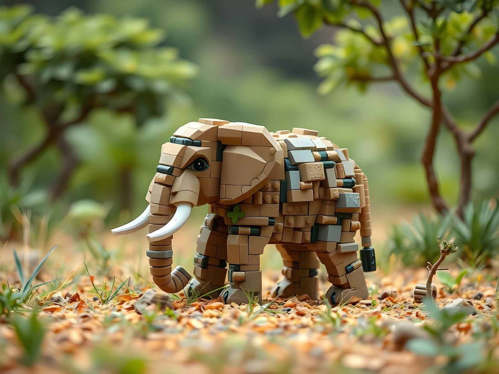 Elephant made of Lego bricks  by @Verdi