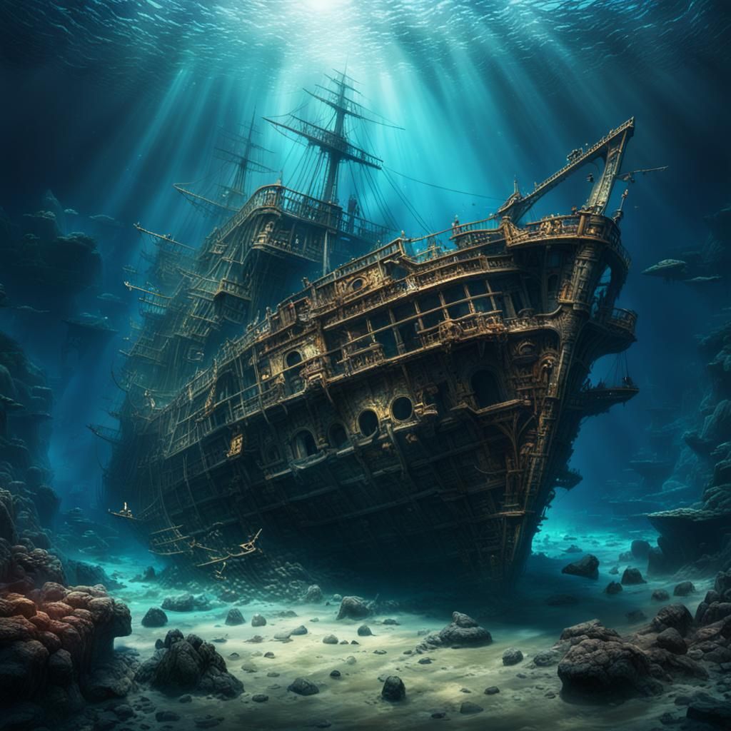 Underwater Shipwreck   by @Ned Carlyle