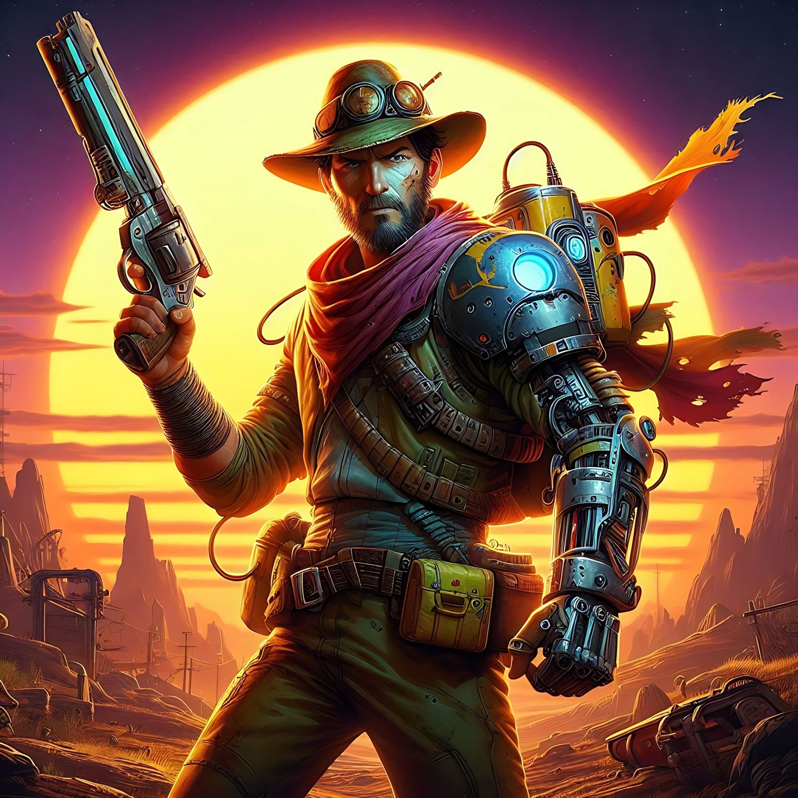 A rugged RimWorld colonist