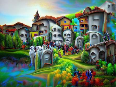 Village of the skulls 8k resolution 8K 3D airbrush art #film...