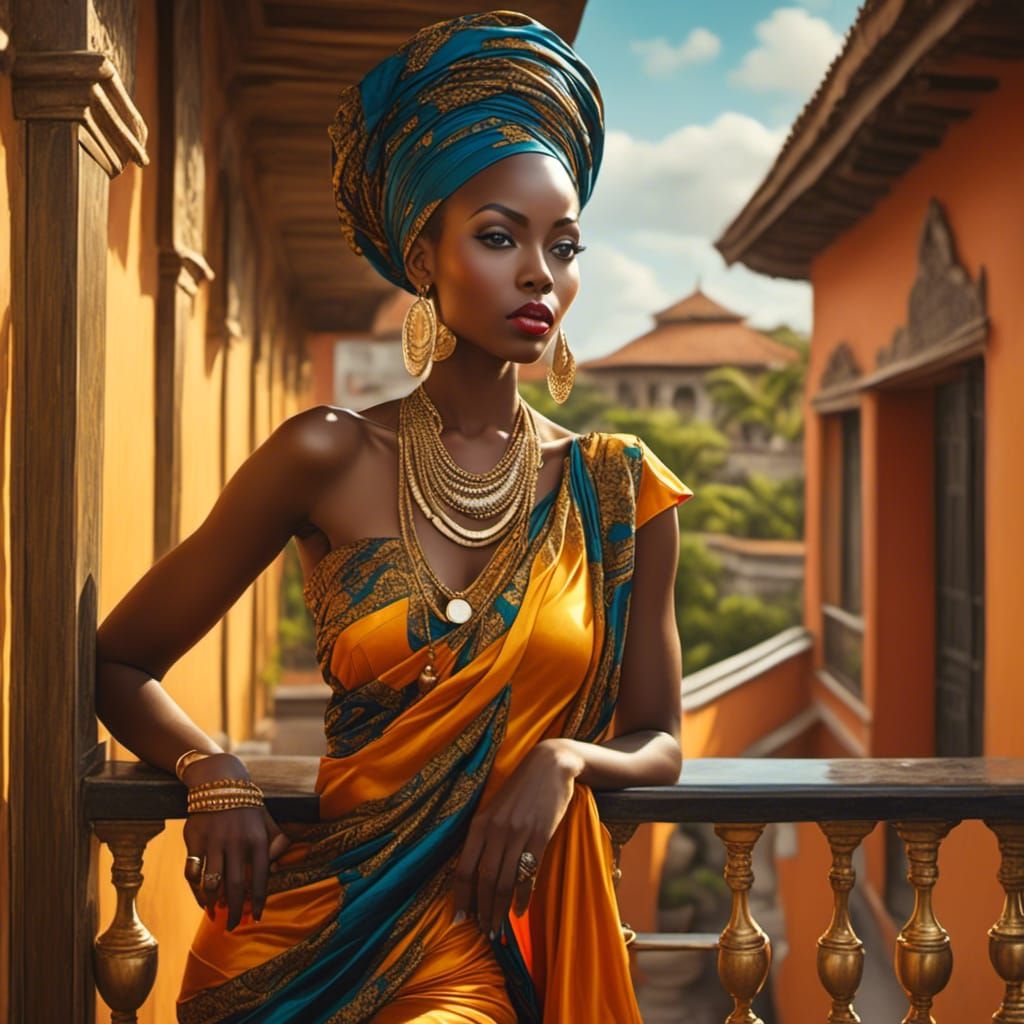 <lora:AfricanWomanStyle:1.0> 
