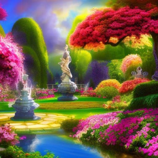 Gardens Galore - AI Generated Artwork - NightCafe Creator