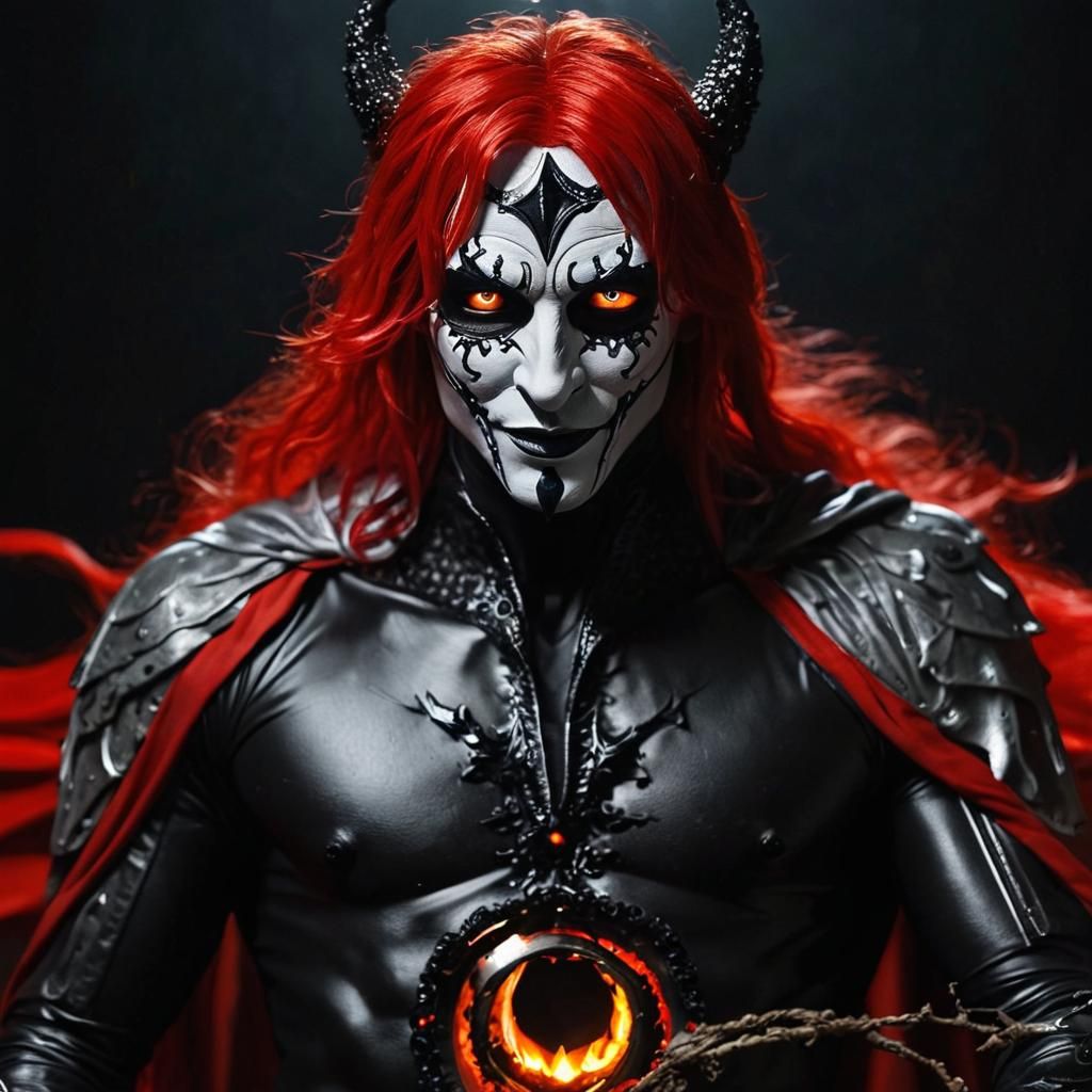 2D drawing Anime style JPN Animated character true form Sirzechs Lucifer himself from 2011 highschool DxD anime tv show as an absolutely ter...