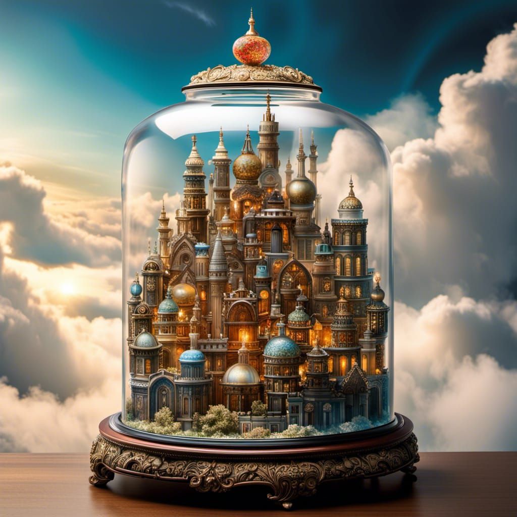 City in a Jar AI Generated Artwork NightCafe Creator