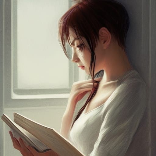 "As he read, I fell in love the way you fall asleep: slowly,...