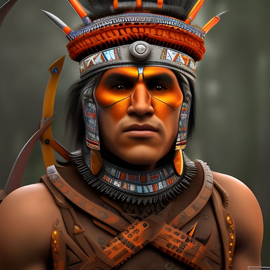 aztec warrior man AI Generated Artwork NightCafe Creator