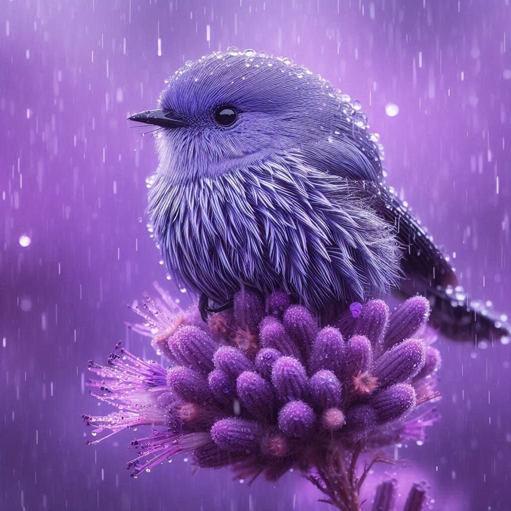 purple bird