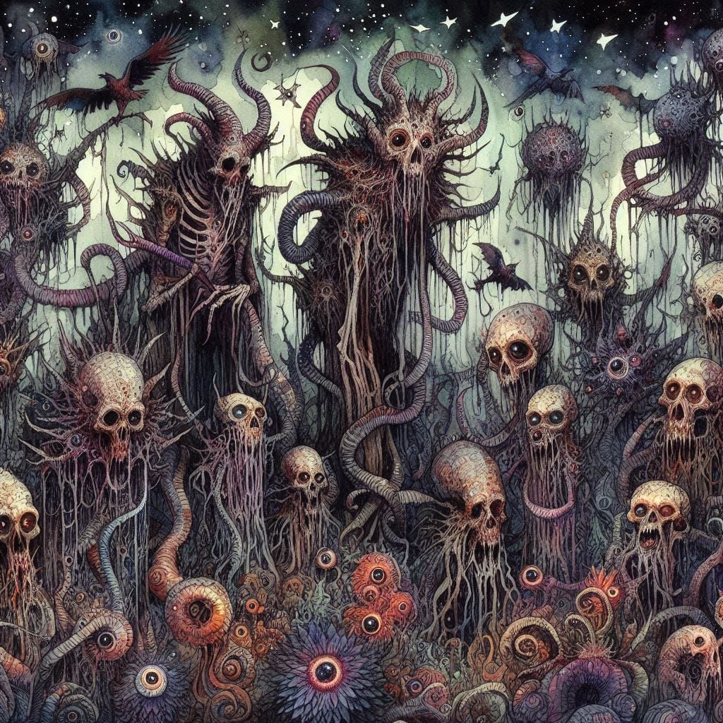 Watercolor Dark Fantasy