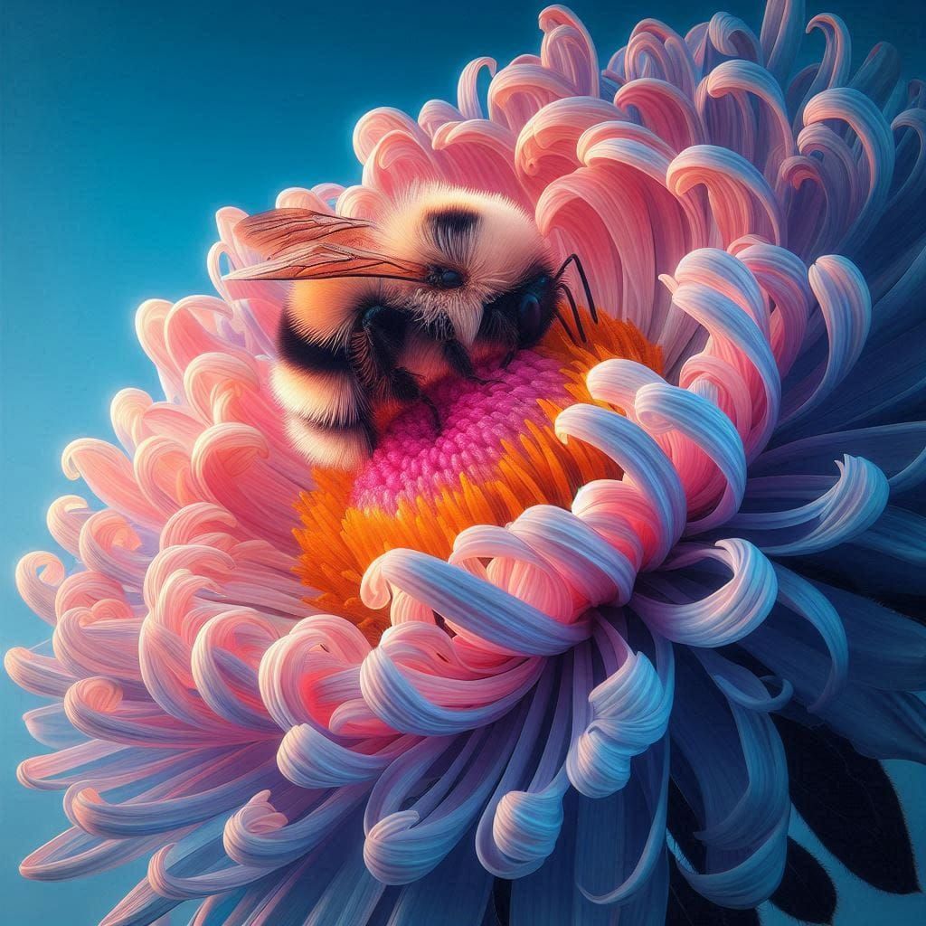 A satiated bumblebee