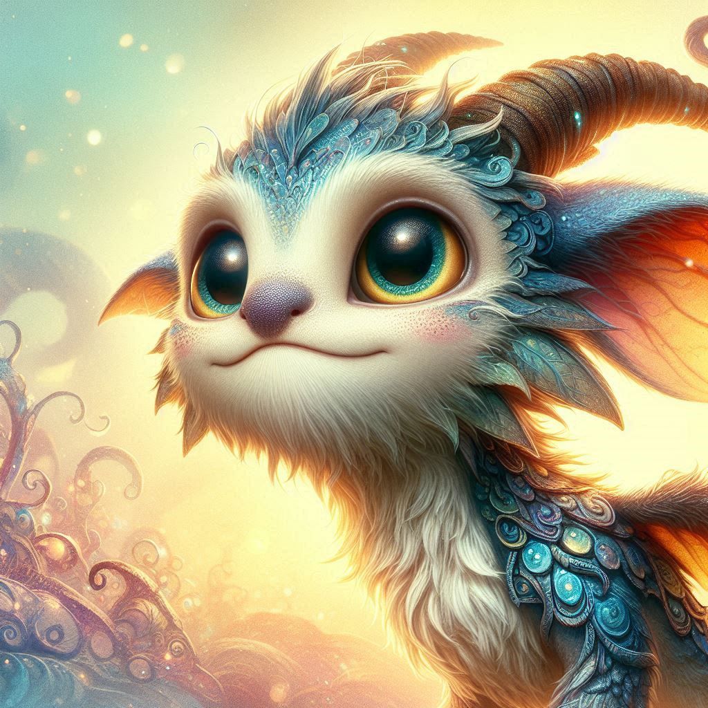 adorable fairy-tale fantasy creature portrait..