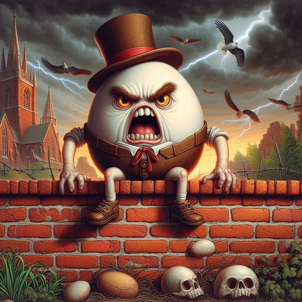 "Get off the wall Humpty" his mother warned "NOTHING'S GONNA...