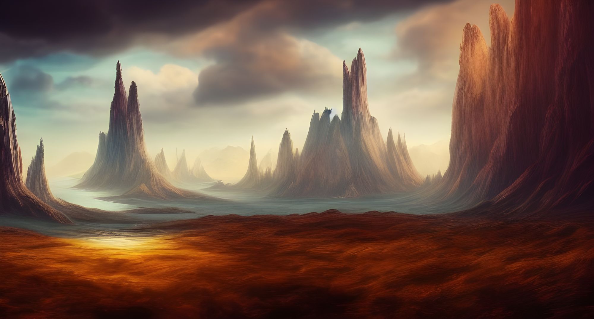 Cinematic Fantasy Landscape, surrealism - AI Generated Artwork